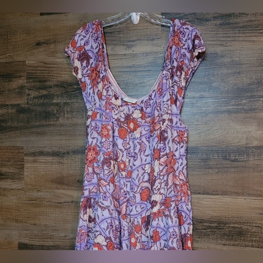 Knox Rose Tiered Floral Maxi Dress XL Pockets Ethereal Country Girl Boho Western